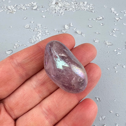 Angel Aura Amethyst Trommler| Happy Minerals