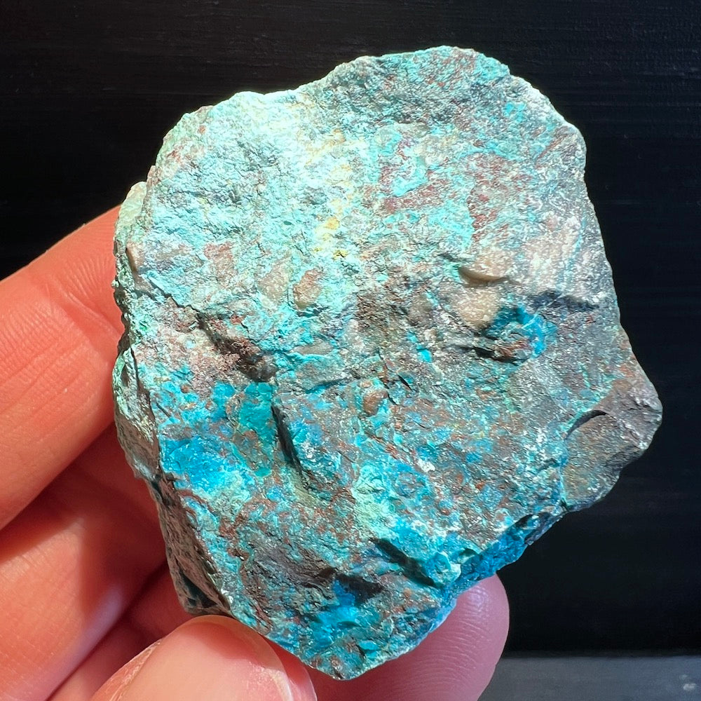 Chrysokoll Rohstein Nr.5 Rückseite  | Happy Minerals