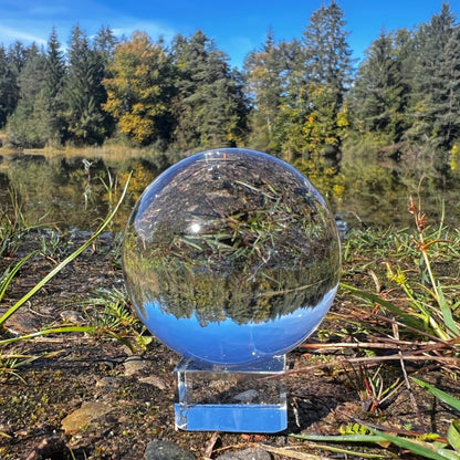 Glaskugel mit Sockel 6cm für Fotografie