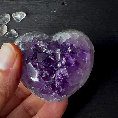 Amethyst Herz aus Uruguay. Top Qualität.